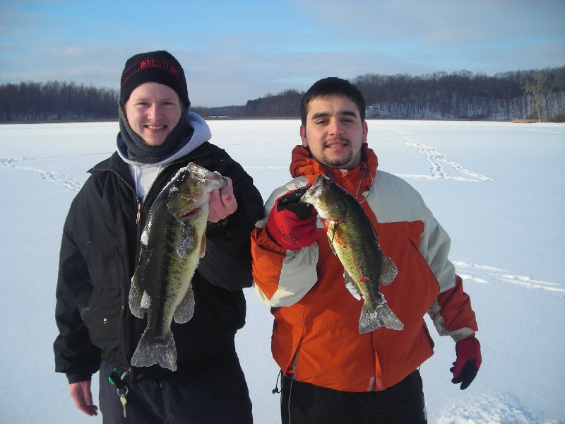 Ice-fishing near Caledonia