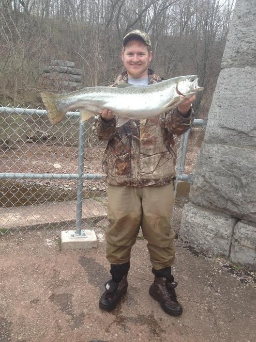 Second biggest steelhead ever.  near Stottville